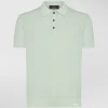 Polo in tricot di cotone tinto capo