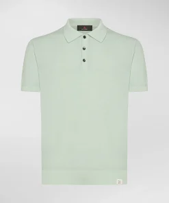 Polo in tricot di cotone tinto capo