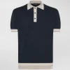 Polo in tricot di cotone con dettagli a contrasto