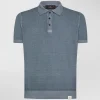 Polo in tricot di cotone tinto capo