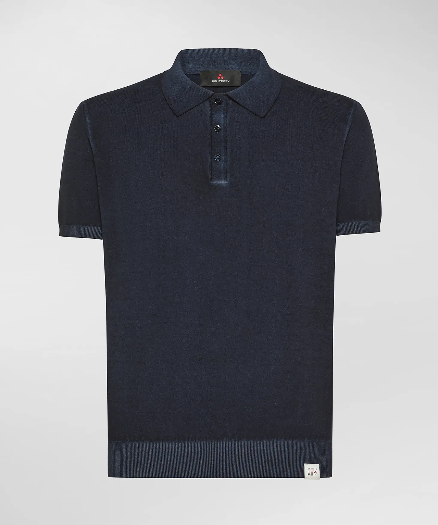Polo in tricot di cotone tinto capo
