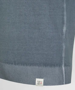 Polo in tricot di cotone tinto capo