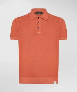 Polo in tricot di cotone tinto capo