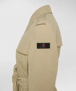 Trench imbottito con trapunta a rombi