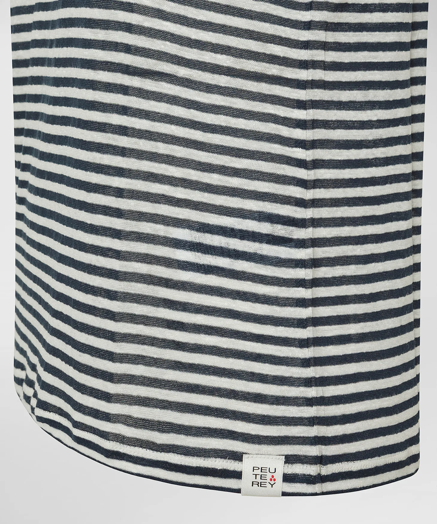 T-shirt a righe in misto lino