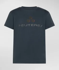 T-shirt con lettering ombreggiato in gomma