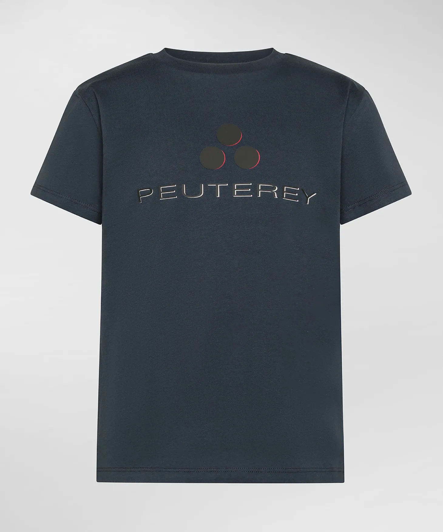 T-shirt con lettering ombreggiato in gomma
