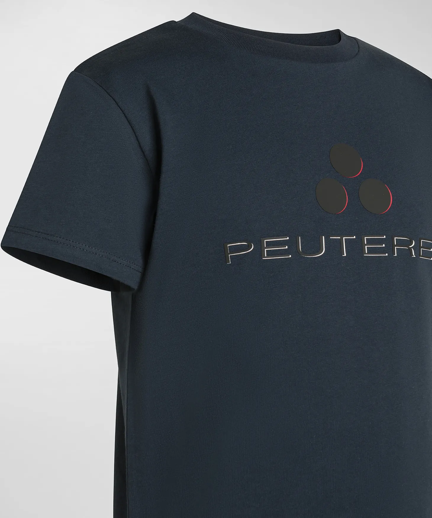 T-shirt con lettering ombreggiato in gomma