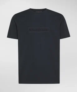 T-shirt con scritta in rilievo