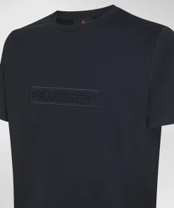 T-shirt con scritta in rilievo