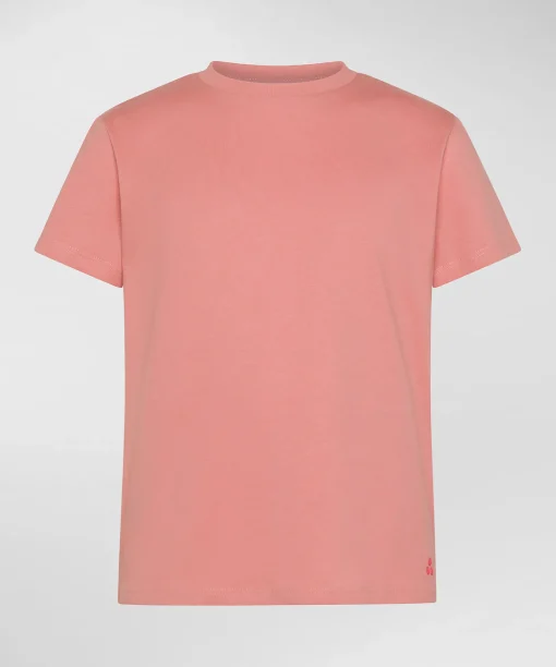 T-shirt di cotone con logo ricamato