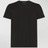 T-shirt in cotone stretch e logo stampato