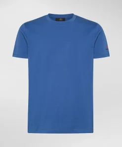 T-shirt in cotone stretch e logo stampato