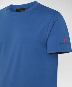 T-shirt in cotone stretch e logo stampato