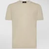 T-shirt in tricot di cotone tinto capo