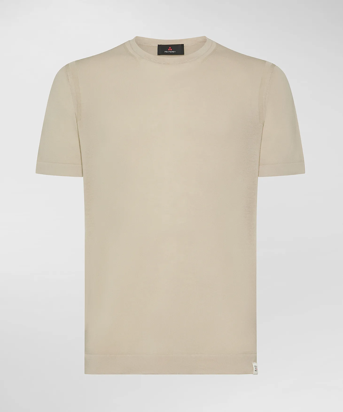 T-shirt in tricot di cotone tinto capo