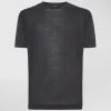T-shirt in tricot di cotone tinto capo