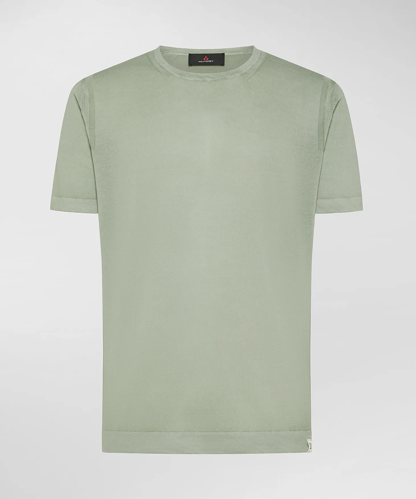 T-shirt in tricot di cotone tinto capo