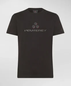 T-shirt logata di cotone
